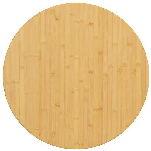 Rlxzsn Schreibtischplatte, Tischplatte Ø80x2,5 cm Tischplatten Bambus Tischplatte mit Lackierung