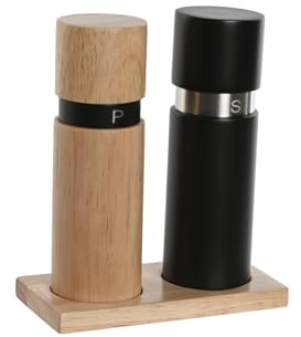 PIMENTERO SET 2 RUBBERWOOD INOX 14X7X16,5 5X5X16