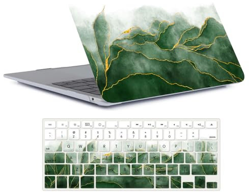 FFBOFFC Hülle Kompatibel mit MacBook Pro 13 Zoll 2012 2011 2010 2009 2008 Alte Version Modell A1278 mit CD-ROM, Plastik Hartschale Schutzhülle Case & Tastaturabdeckung, Dunkelgrün