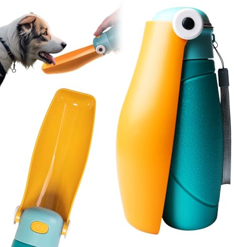 WANDGU Gourde portative pour chiens en mouvement – Distributeur d'eau anti-fuite avec grand trou pour animaux domestiques en voyage