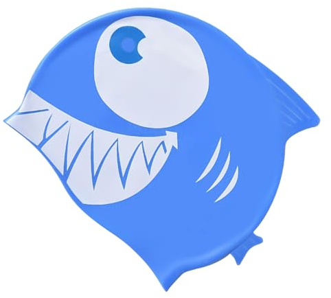 Cuffie da nuoto per i bambini Simpatico squalo in silicone elastico