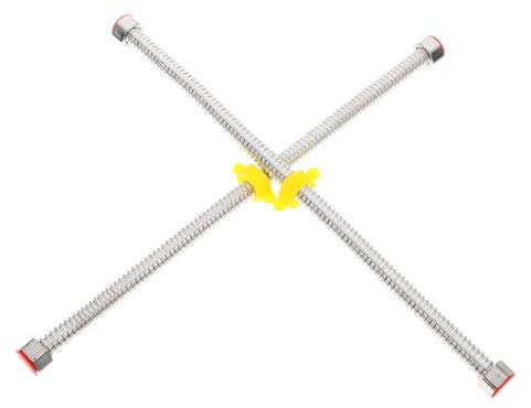 DECOMELODY Tubo Corrugato in Acciaio Inox 304 Flessibile 1/2 Per Alimentazione Scaldabagno Domestico 40 Cm, Set 2 Pezzi, Resistente Ad Alta Pressione e Facile Da Modellare Per Spazi Ristretti