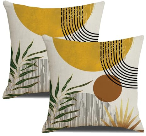 XFSRG Coussin Décoratif Canapé Intérieur Moderne avec Motifs Abstraits Housses de Coussin en Tissu Durable Oreiller Décoratif pour Salon et Chambre