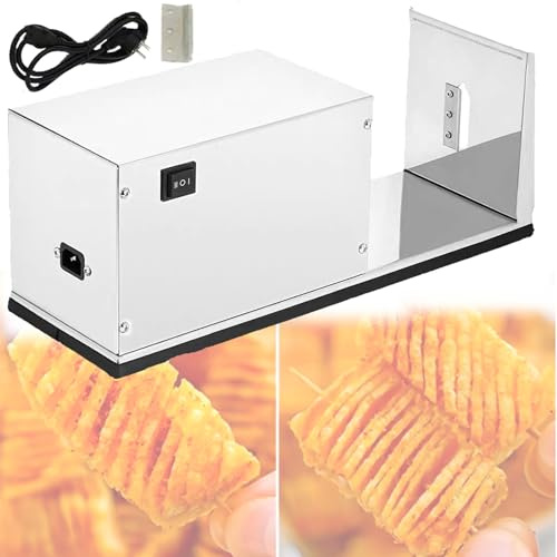 Affettapatate Elettrico Tornado Tagliapatate a Spirale Automatico Affettatrice a Spirale Tornado per Patatine Fritte, Patate Affettatrice a Spirale Tornado