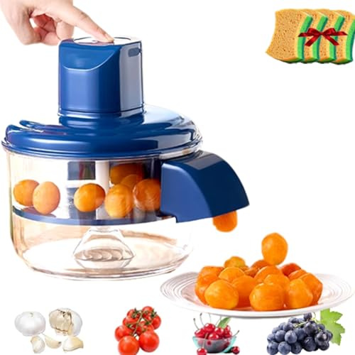 Grape Peeling Machine,Electric Garlic Peeler Machine,Automatic Small Fruits Peeler Tool,Rechargeable Home & Small Commercial Peel Removal Tool,for Garlic,Grapes,Tomato,Cherry