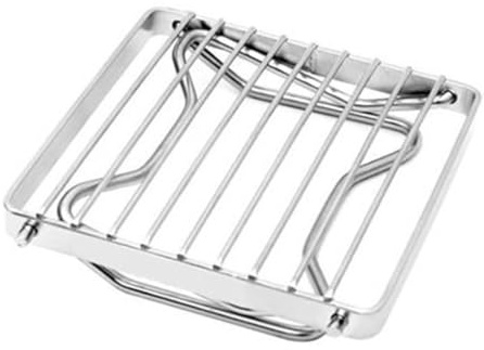 Kisangel Gril Pliant Portable Acier Inoxydable Mini Barbecue de Poche Ustensiles de Barbecue pour Camping et Parc