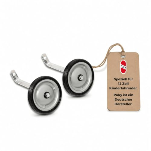 Puky Stützräderset Rookie Wheels | Hilfsräder aus Alu passend für 12' bzw. 14'-18' Kinderfahrräder | Ideale Stützräder für Kinderfahrrad