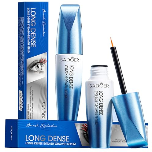 SDSM 10ml Wimpernserum Ohne Hormone, Lash Serum, Wimpernpflege für Wimpern Serum Schnell Wachstum, Augenbrauenverstärker für Voluminöse Wimpern und Natürlich Dichte Augenbrauen