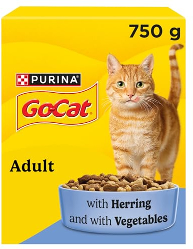 GO-CAT Herring with Vegetables Dry Cat Food 750g (Pack of 5)