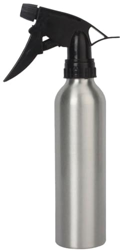 Concept4u 250 ml Aluminium Refillable Fine Mist Spray Bottle Reusable Trigger Atomiser for Hair, Cleaning, Gardening, Pets & Beauty Heavy-Duty Aluminium Mist Sprayer 1 Pack.
