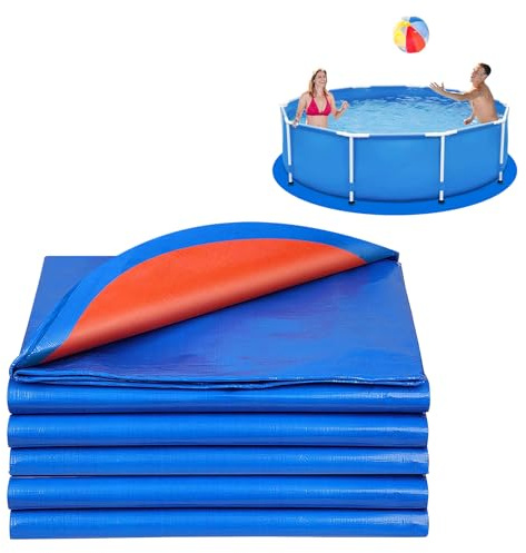 Pool Bodenplane Schutzmatten Liner Pad 12 ft(3.6m) | Pool Unterlage passend Runder für flache Pools oberirdische Schwimmbäder Schutz, reißfest