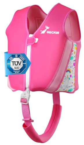 Chaleco de Natación para Niños, Flotador Ajustable, TÜV geprüft, Neopreno Suave, 2-3 Años 15-19kg, para Piscina Playa Clases de Natación