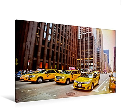 Premium Textil-Leinwand 120 x 80 cm Quer-Format New York - nur im Taxi | Wandbild, HD-Bild auf Keilrahmen, Fertigbild auf hochwertigem Vlies, Leinwanddruck von Peter Roder