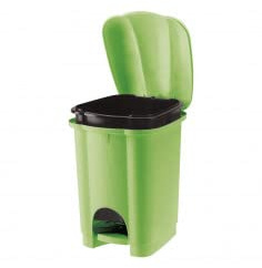 Tontarelli - Pattumiera a Pedale 16 Litri Colore Verde 27x30x41 cm, Modello Carolina