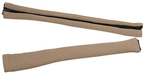 LOVIVER 2pcs Armlehnenschoner Armlehnenbezüge Schreibtischstuhl Armlehnen Schonbezug mit Reissverschluss, Khaki