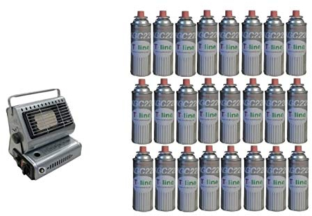 ALTIGASI Prime Heizofen mit Gas tragbar, doppelt, tragbar, mit Kartusche, Gas, Sowohl Gastgeschenk, als auch 24 Kartuschen