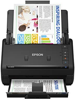Epson Workforce ES-400 II Escáner de documentos a color dúplex para PC y Mac, con alimentador automático de documentos (ADF) y herramientas de ajuste de imagen