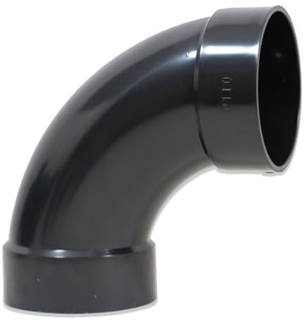 eco-filtration 110mm/4 Solvent Weld Swept Bend – PVC Pipe Connector for Domestic Waste, Bottom Drains, and Underground Pipework – Free Flow of Water and Debris, Ideal for Ponds and Drainage Systems