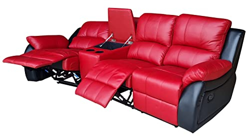 Mapo Möbel Ledersofa Kinosofa Relaxcouch Fernsehsofa 5129-Cup-31-8401-S