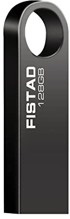 128 Go Clé USB 2.0 Mini Métal Flash Drive Portable Imperméable Mémoire Stick pour PC, Tablette, etc (Gris)