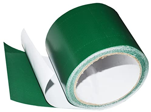SEIYOGDS Planen Reparaturband, LKW-Plane Reparatur Spezialband, 5M lang Abdichtband für Pool, Zelt, Plane, Dachrinne, Schlauchboot, Stark klebrig | Wasserdicht | Abriebfestigkeit (8 cm Breit, Grün)