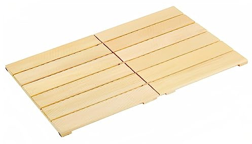 IPPINKA Japanische Hinoki Zypresse Faltbare Badematte aus Holz – 66 x 45,7 cm – handgefertigt in Japan