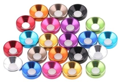 SBTRKT 50 Teile/los Aluminium Senkkopf Unterlegscheibe M2 M 2,5 M3 M4 M5 M6 M8 Bunte Eloxierte Senkkopf Bolzen Unterlegscheiben Dichtung (Size : M8 50PCS, Color : Red)