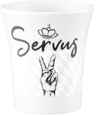 Diva Becher mit Henkel 0,40 l Servus Bayernbecher