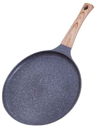 BZVCRTYKL Pan for Crepes, Non-Stick Pan for Crepes Pancakes Pancakes Eggs, Flat Crepe Suitable for Induction, Pancake, Flatbread, Black-Pot Diameter: 20.5 cm/1325(Pot diameter: 28.5 cm)
