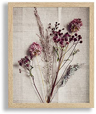 VO design Holzrahmen Benno für Bild 48x64cm Sonoma Eiche mit Acrylglas | Bruchsicheres 1mm Acrylglas klar und 2,5mm weiße MDF-Rückwand