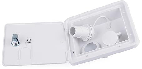 Gatuida Rv Wasserinlet-klappe Weiße Integrierte Box Für Wohnwagen Camper Und Wohnmobile Aus Uv-beständigem Langlebig Und Installieren