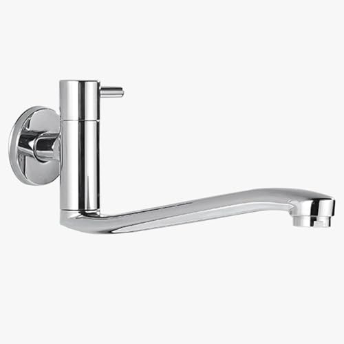 SXWYLZ Tap Extender for Kitchen Sink Universal Wall Mounted Kitchen Sink Taps Bathroom Washbasin Swivel Taps G1/2In Water Tap Wall Mounted Washbasin Taps
