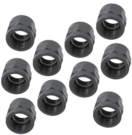 HAF 10 manicotti filettati in PVC con filettatura interna da 2 | filettatura interna x filettatura interna | Manicotto di transizione in PVC grigio | PN16 per tubo in PVC, piscina, tubo di pressione