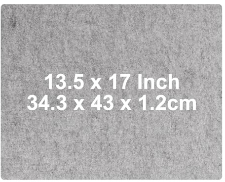 LDXDRU 17×13.5 Inch Wool Pressing Mats, 12mm Thick Portable Ironing Mat | Felted Iron Board Easy Press Wool Mat Quilting Ironing Pad for Quilting Ironing Sewing Projects