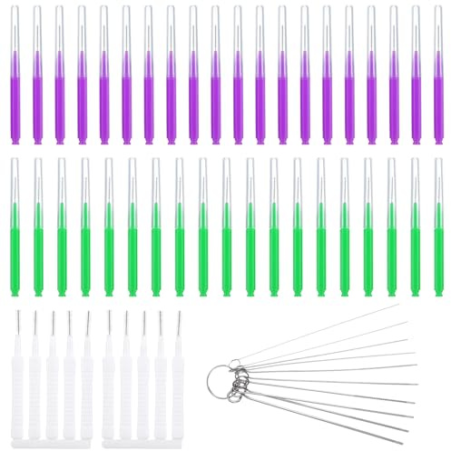 XLIUAX 60Pcs Shower Head Cleaner Tools, Multi-Size Shower Head Cleaning Brushes Multifunctional Nozzle Unclogger Picks for Household Bathroom Deep Cleaning Small Holes, Gaps, and Clogs