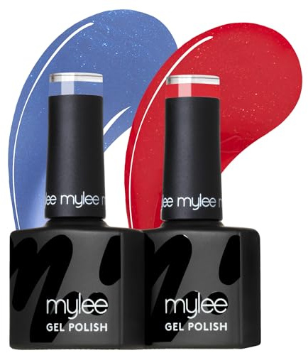 Mylee Set Smalto Gel Semipermanente 2x8ml [Best In Class] - In Session Collection - UV/LED Nail Art Manicure Pedicure, Lunga Durata, per Uso Professionale e Domestico [Autunno/Inverno 2025]