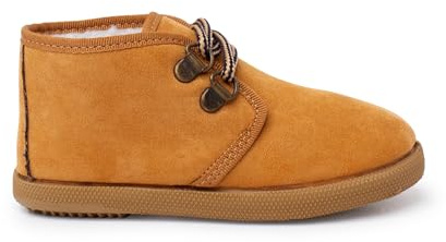 Pisamonas Suede Ankelboots Med Tvåfärgad Snörning Size 27 Color Kamelfärgad