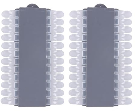 FIXOSHEE Présentoir à Ongles 2pcs en Plastique Facile à Utiliser pour Salon de Manucure, Carte D'affichage Multi-couleurs Détachable pour Décoration Nail Art