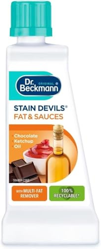 Stain Devils Fat & Sauces 50ML x 1 Stain Remover for Laundry White and Colorful Clothes to Remove Oil, Ketchup, Chocolate, Mayonnaise, Butter & Grease Stains on Washable and Non-Washable Fabrics