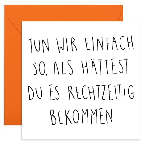 Central 23 - Lustige Geburtstagskarte – Tun wir einfach so - Humorvolle Glückwunschkarte zum Geburtstag für Männer Frauen Ihn Sie - Mit witzigen Aufklebern
