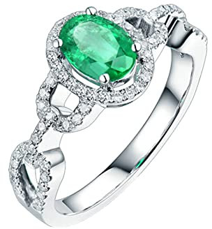 Dsnyu Silberring 925 Frauen Freundschaftsringe Beste Freundin 1ct Labor Erstellt Smaragd Zirkonia Ring Frauen Verlobungsring 62 (19.7)