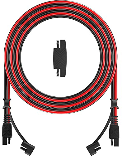 OYMSAE SAE Extension Cable, 6Feet 16AWG SAE to SAE Quick Disconnect Wire, Solar Panel SAE Extension Connector Cable for Trolling Motor Automotive RV Battery Motorcycle Cars Tractor 16 Gauge 6Ft