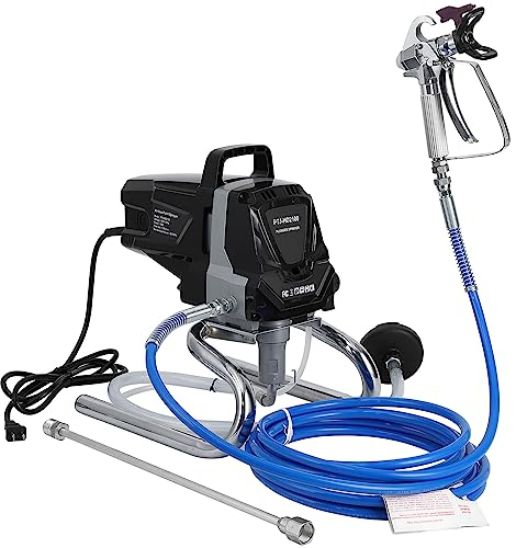Towallmark Airless HVLP Farbspritzgerät, 1010W hohe Effizienz, verdünnungsfrei, minimale Overspray, für Haus außen & Haus innen DIY Malerei Projekte, mit Verlängerung Rod