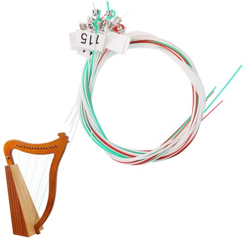Toyvian Professional Nylon Lyre Strings Set with 15 Stable and Uniform Strings for Classical Lyre Learners, Sturdy Harp Accessory for Musicians Seeking Reliable Replacement Kit