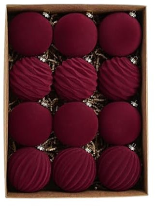 Kunstoff Velvet Weihnachtskugeln Samt Magenta Weihnachtsbaum Kugeln Christbaumkugeln Weihnachten Baumschmuck