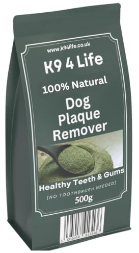 K9 4 Life Plaque Off and Tartar Remover for Dogs Massive 500g Dental Care for Healthy Teeth and Gums, Dog Teeth Cleaner & Better than Water Additive - 100% Organic with No Chemicals