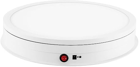 MEHOOSPVN Drehteller Elektrisch 42CM 50KG Automatische Drehteller mit Fernbedienung 360 Grad Drehteller für Fotografie Live-Video Schmuck-Display, Drehbarer Display-Ständer mit Led-Licht