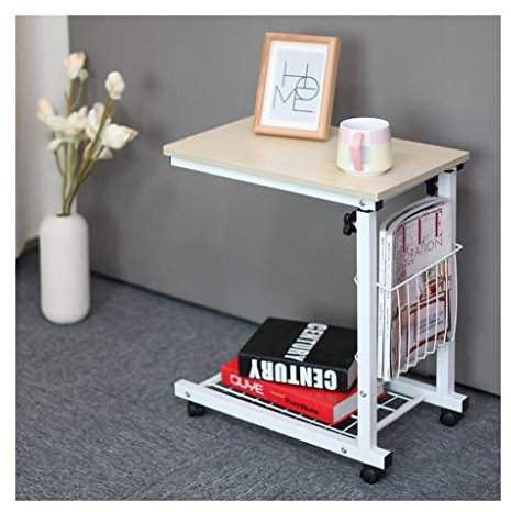 SFNIOKFG Mobiler Computertisch über dem Bett, Überbetttisch mit Rollen, Lazy Bedside-Laptoptisch, Desktop für Schlafzimmer, Wohnzimmer, Sofa, multifunktionaler und praktischer Tisch mit Rol
