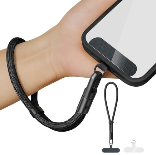 Anti-Theft Phone Wrist Strap, Adjustable Cell Phone Lanyard with Tether Tab