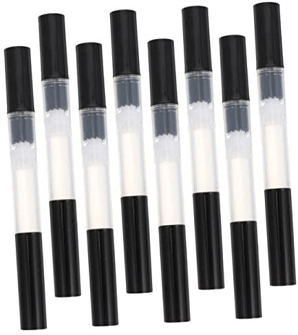 NIYANGLE 8pezzi Penna Olio Unghie Vuota Trasparente Applicatore Pennello Cuticole Per Nail Art Olio Nutriente e Smalti Professionali Facile Ricarica e Uso Multiplo